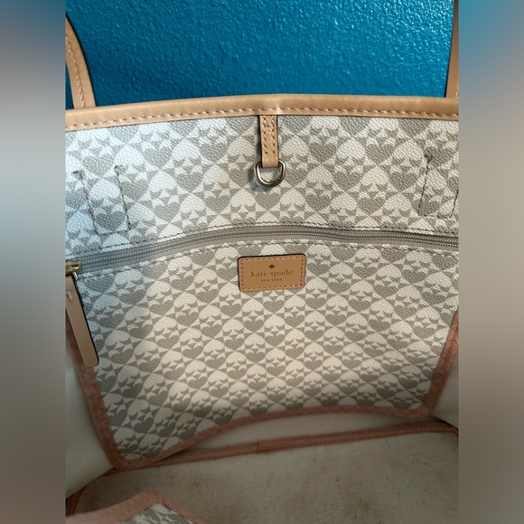 Kate Spade NY Margarita Tote Bag Gray & White Logo - Picture 8 of 16
